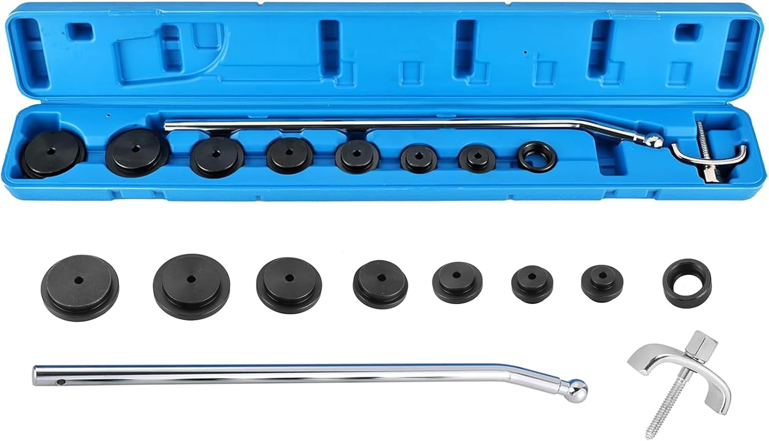 DASBET Frost Plug Installer Remover Tool Set 10PCS Diesel Freeze Plug Install & Remover Set Installer Pack Freeze Plug Tool Kit for Engines Frost Plug Installation Tools with Storage Case