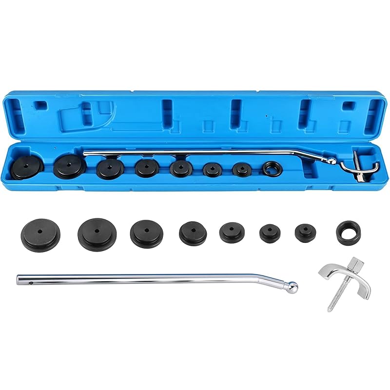 Kit de Ferramentas para Instalação e Remoção de Plugues de Expansão DASBET ZTC-1103-2 com Haste Curva e 7 Discos, 10 peças