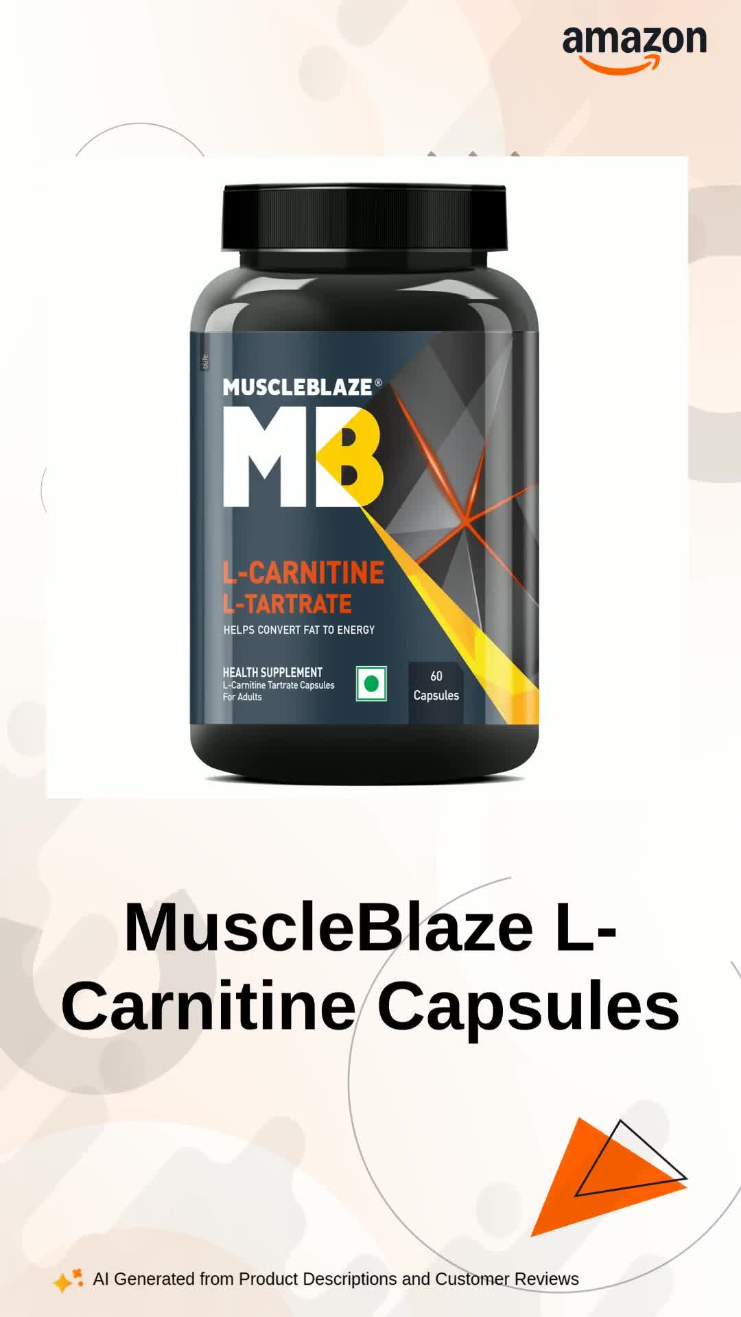 mb l carnitine MuscleBlaze L-Carnitine L-Tartrate Capsules