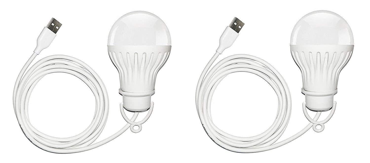 Ekdant 5w Portable Bright Usb Led Bulb Light With Hook for Reading Camping Writing Works With Power Bank, Mobile Phone, Laptop, Pc Adapter and Different Usb Ports (Pack of 2) (B08WJB246H) Amazon Price History, Amazon Price Tracker
