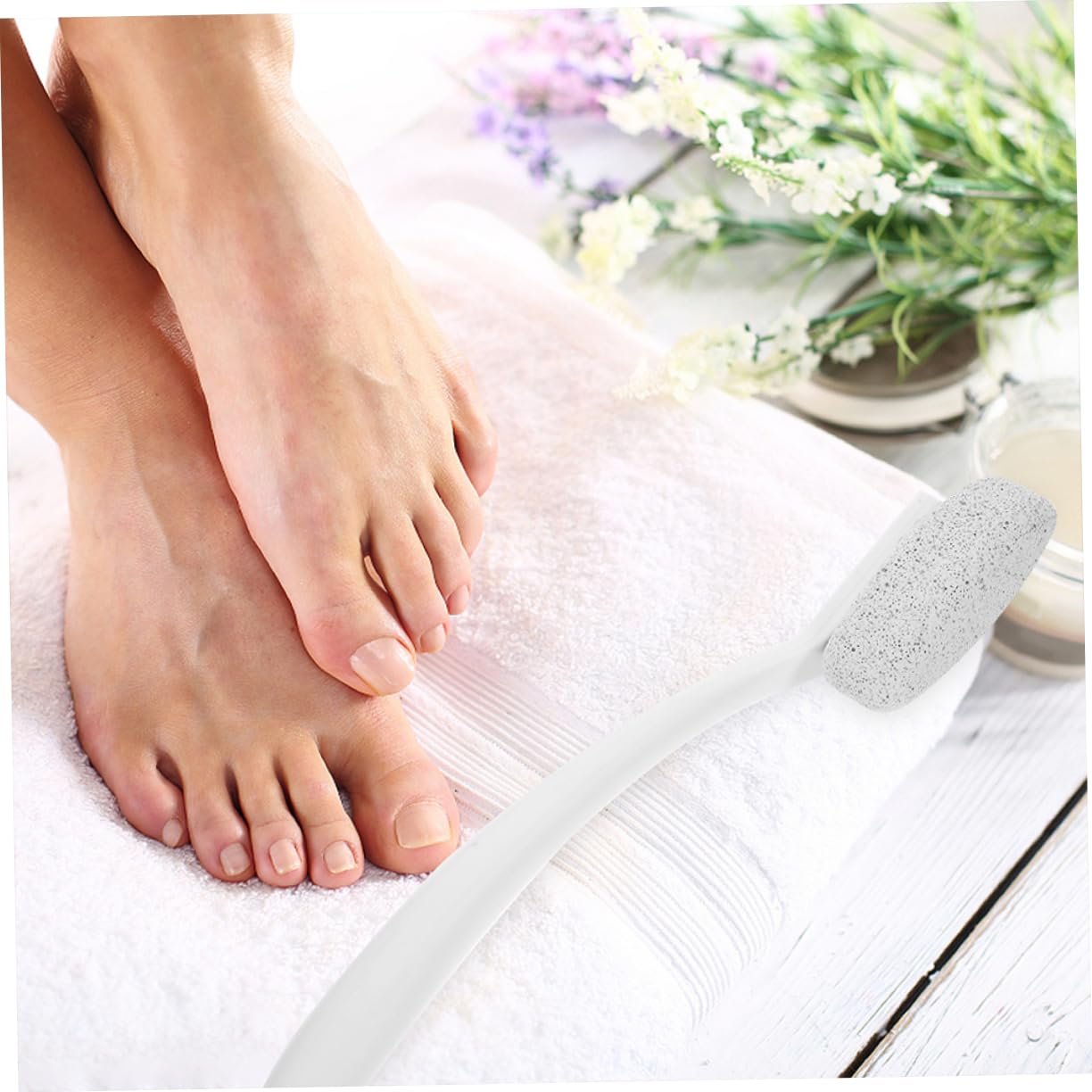 Healeved Fußschrubber für Dusche Hornhautentferner für Füße aus Abs und Stein 2 Stück Sanftes Fußpflege Werkzeug für Hauttypen
