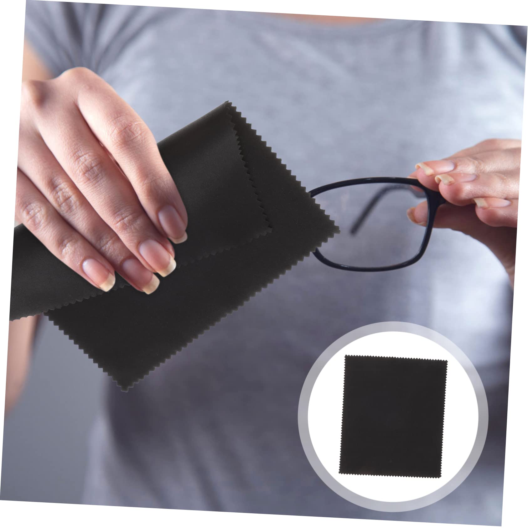 Beavorty 4 Set Panno Per Occhiali Elettronico Pulire Detergenti Per Occhiali Panni Puliti Per Occhiali Panno Per La Pulizia Degli Occhiali in Microfibra Fibra Superfine Black 100 Pezzi * 4