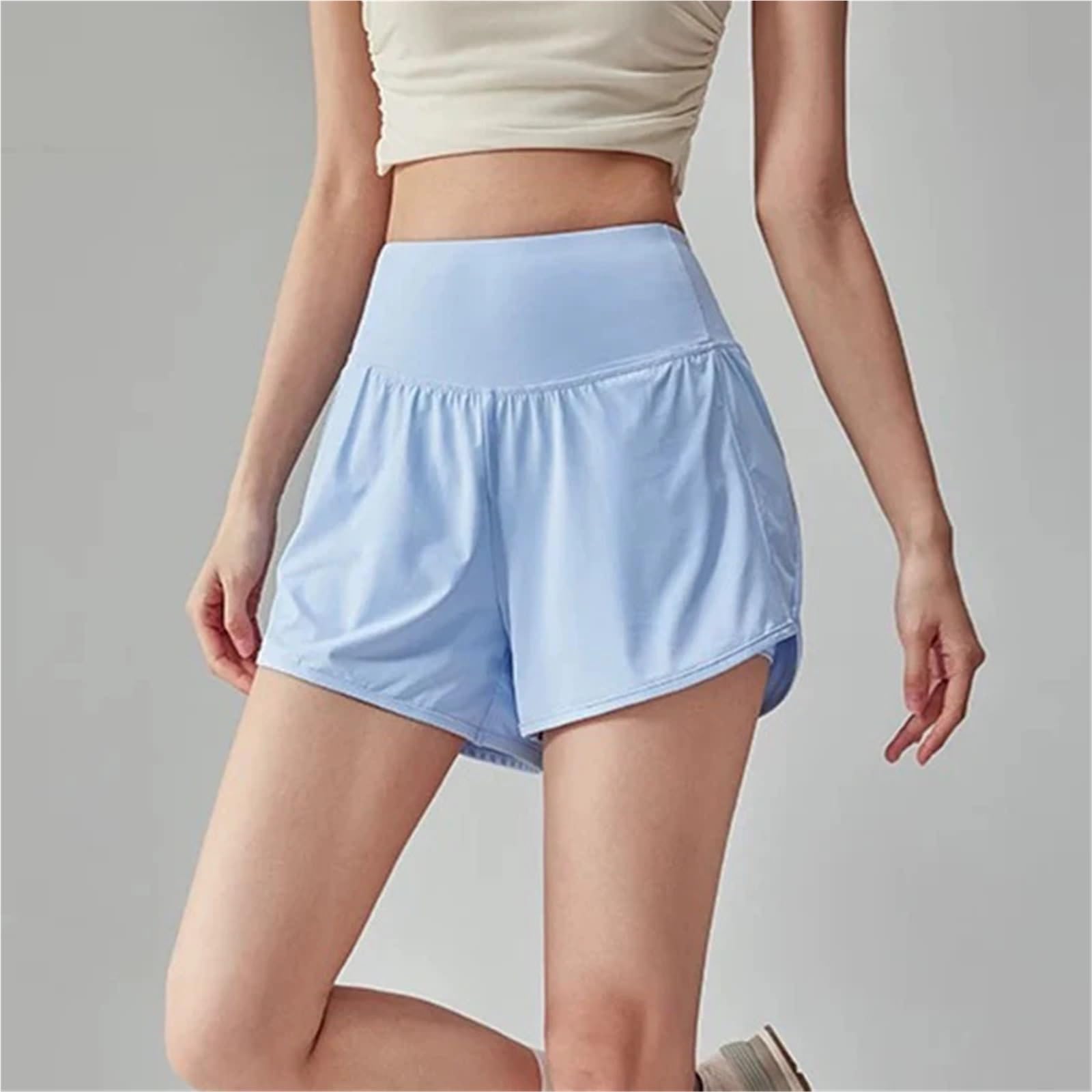 Yoga Pantaloncini Pantaloncini da Yoga Donna a Vita Alta Dimagranti Sportivi Estivi antiriflesso for Fitness ed Esercizio Fisico