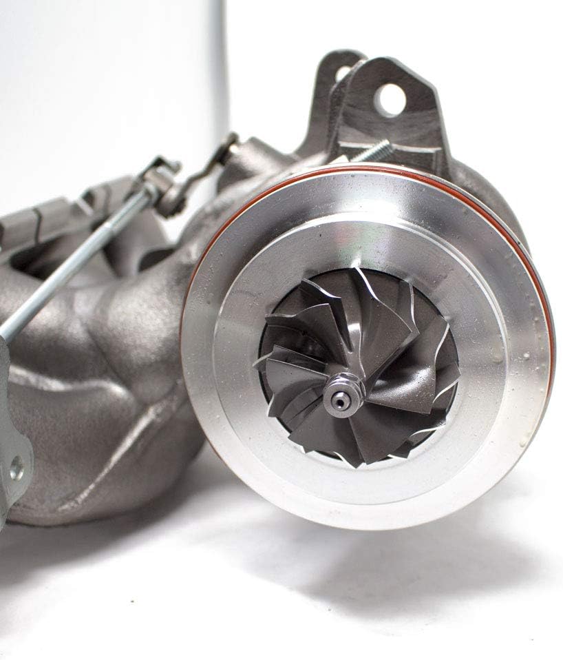 Close-up view of the K04 turbocharger's compressor wheel