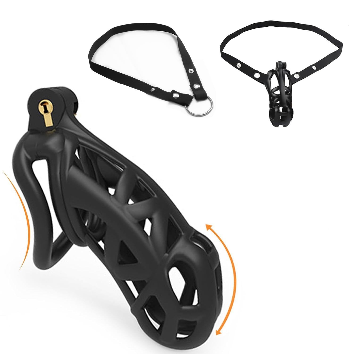 Support léger en résine structure 3D anti-chute antivol Sangle secondaire complémentaire 4 boucles F408