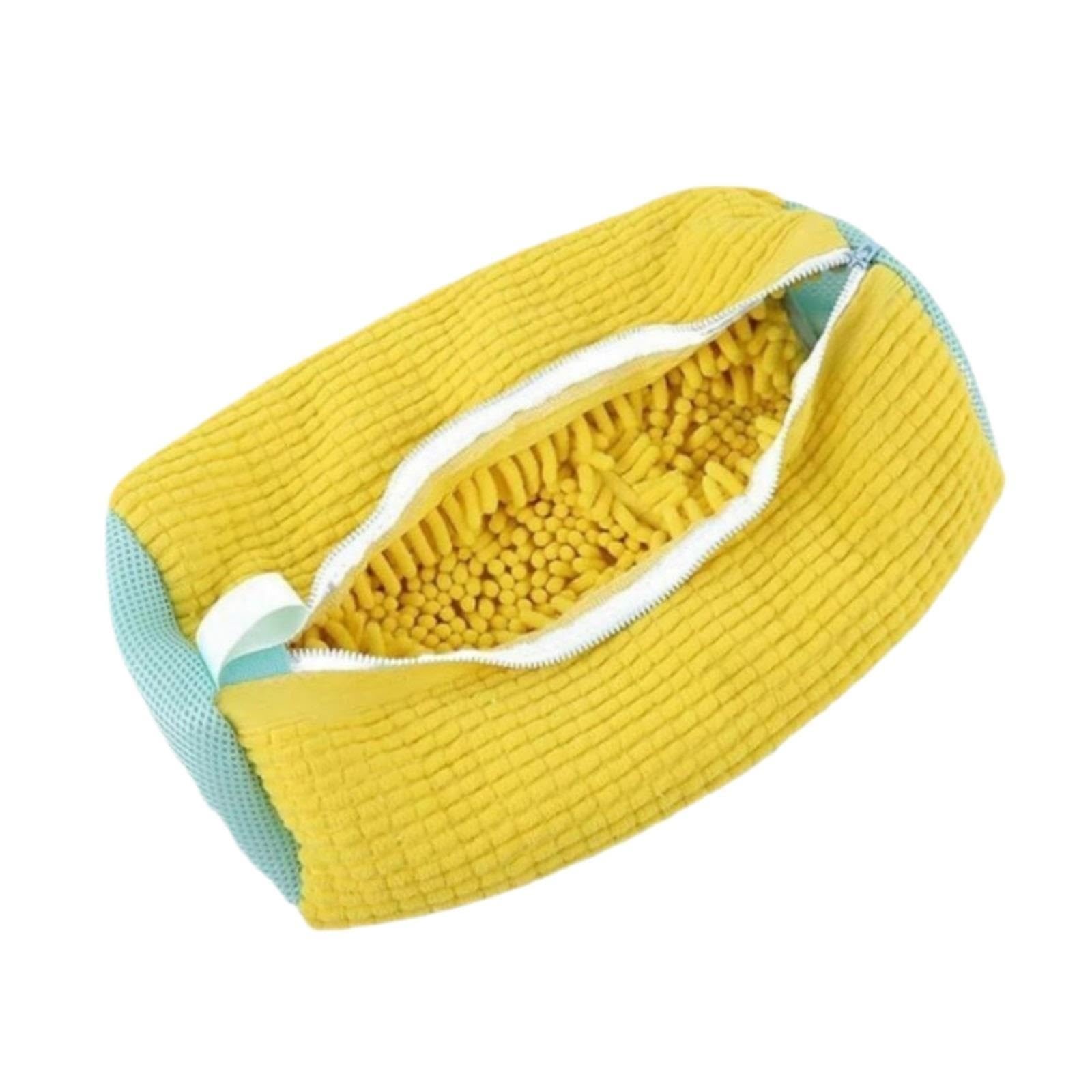 Schuhwasch-Wäschebeutel Mit Reißverschluss, Schuhreinigung(Yellow,1PCS)