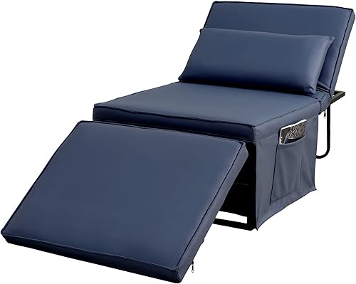 PRIVATE GARDEN Sofá cama 4 en 1 cama otomana convertible con respaldo ajustable transpirable cama de invitados para habitación pequeña color azul disponible en Yaxa Guatemala