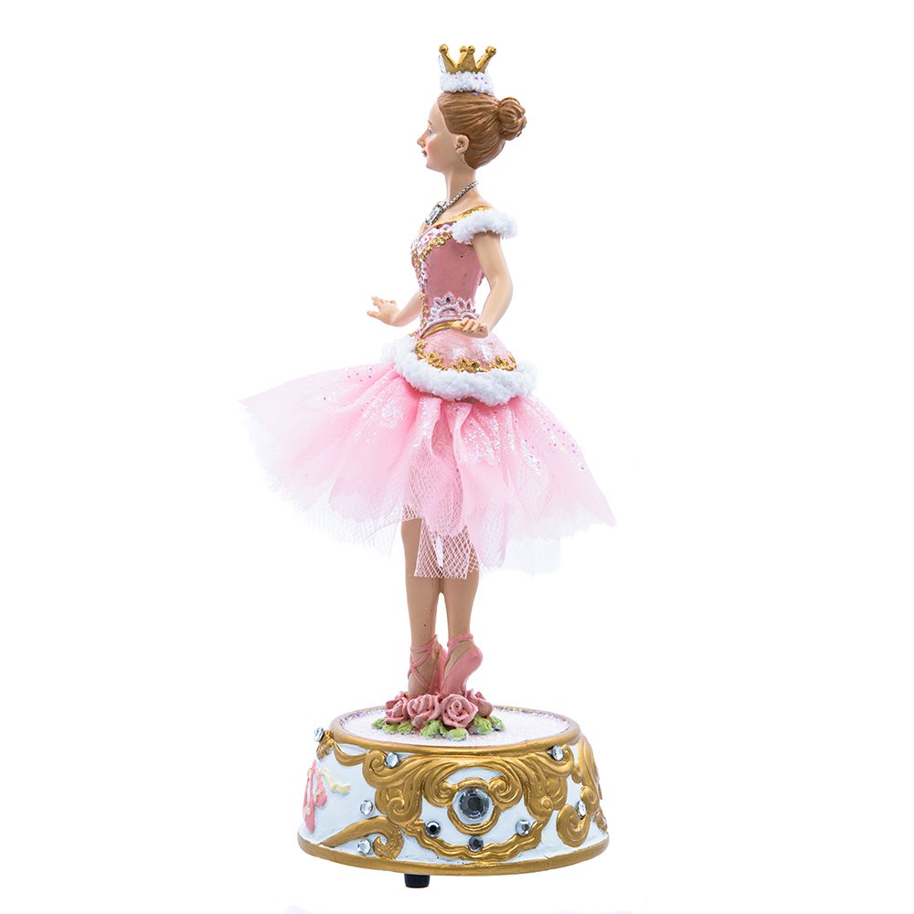 Kurt S. Adler Kurt Adler Figura de Bailarina, Resina, Rosa, 10 Pulgadas