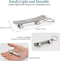 Vista 2 de munkees Paquete de 2 llaveros para abridor de botellas Skate, abridor de cerveza de aluminio, accesorios de viaje al aire libre, Gris