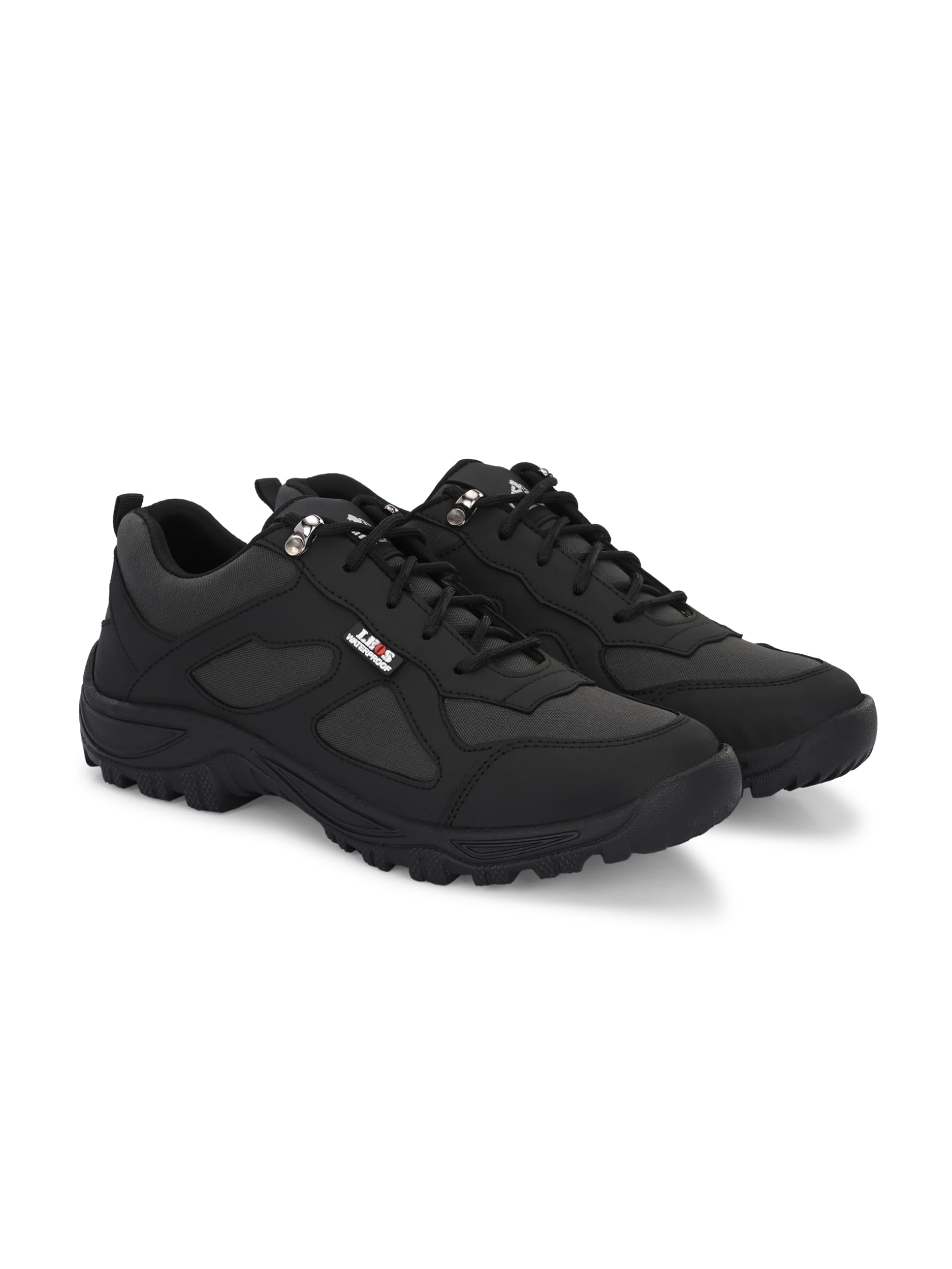 Leo's Fitness Shoes Men's Light Weight Waterproof Casual Shoes for Trekking,Hiking & Other Casual Purpose Grey,9 UK 1