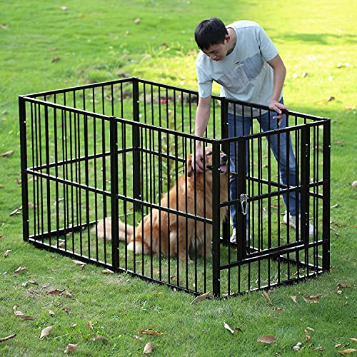 LEMONDA 34"- 68" Inch Extendable Dog Fence with Door,Telescopic Pet Dog Playpen for Medium Large Dogs, Portable Freestanding Dog Exercise Pens Barrier Kennel for Indoor & Outdoor - Image 6
