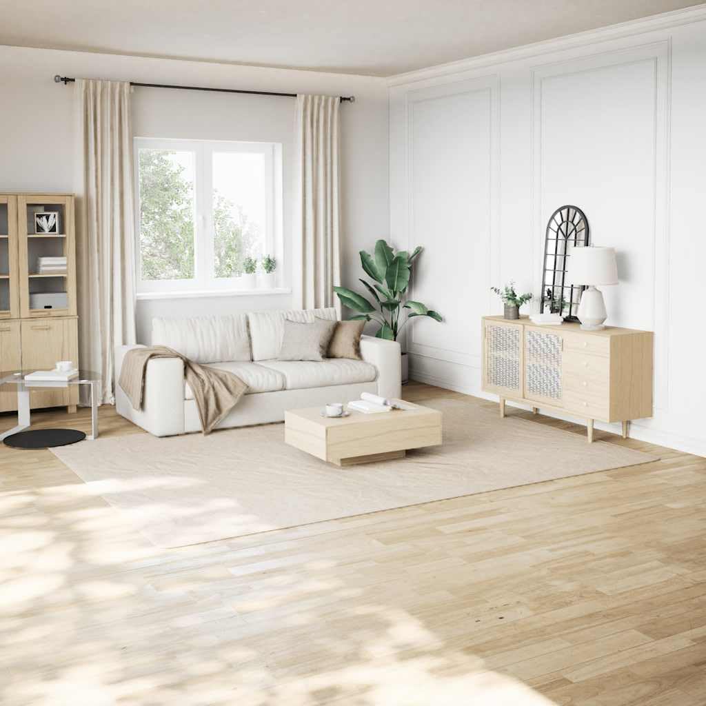 Tapis shaggy blanc crème lavable pour grand salon ou chambre
