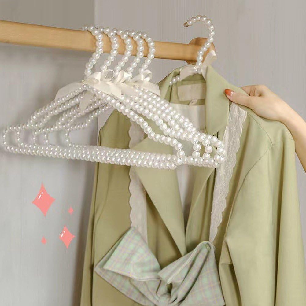 Elegantes Kleid mit Perlen und Schleife, 5er-Pack, Hochzeits- und Party-Outfits, stilvolle Kleidung und Hosen, perfekt für Schrankaufbewahrung und Kindermode