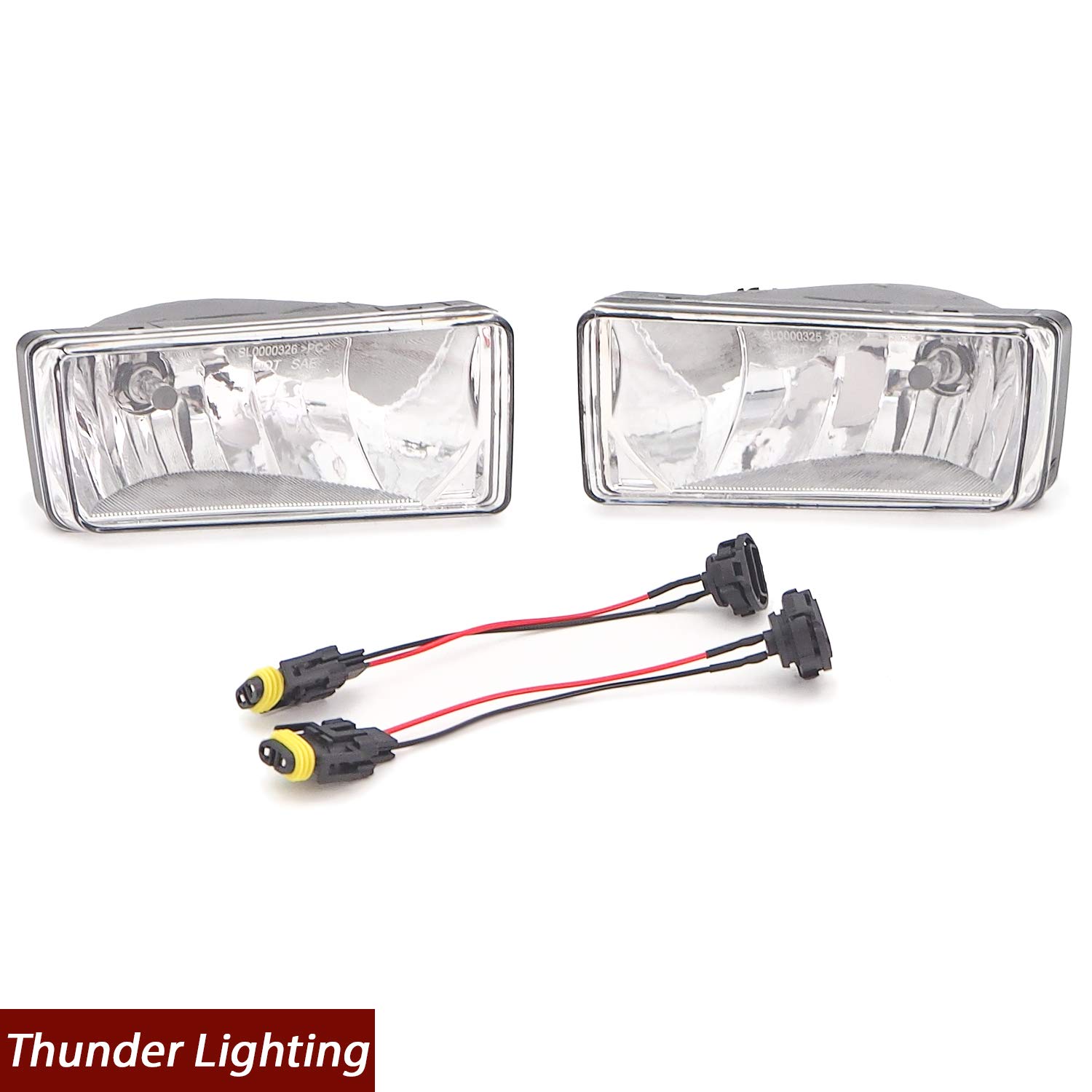 New Fog Lights Assembly Set With Bulbs + Harness + Switch For 2007-2015 Chevrolet Silverado / Suburban / Tahoe Direct Replacement 22872763 22872762