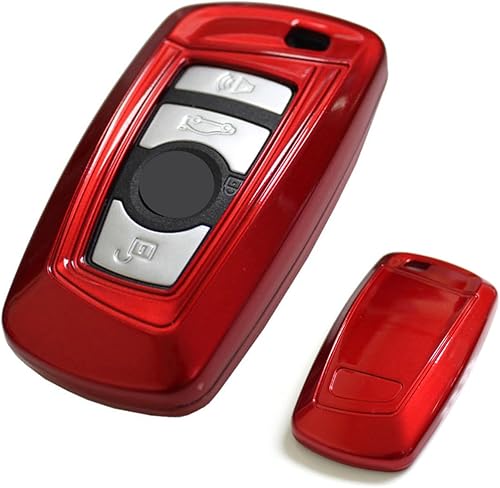 Miniatura 6 de iJDMTOY Carcasa para llavero con acabado de fibra de carbono negro brillante de ajuste exacto compatible con BMW 1, 2, 3, 4, 5, 6, 7, Series X3, 2