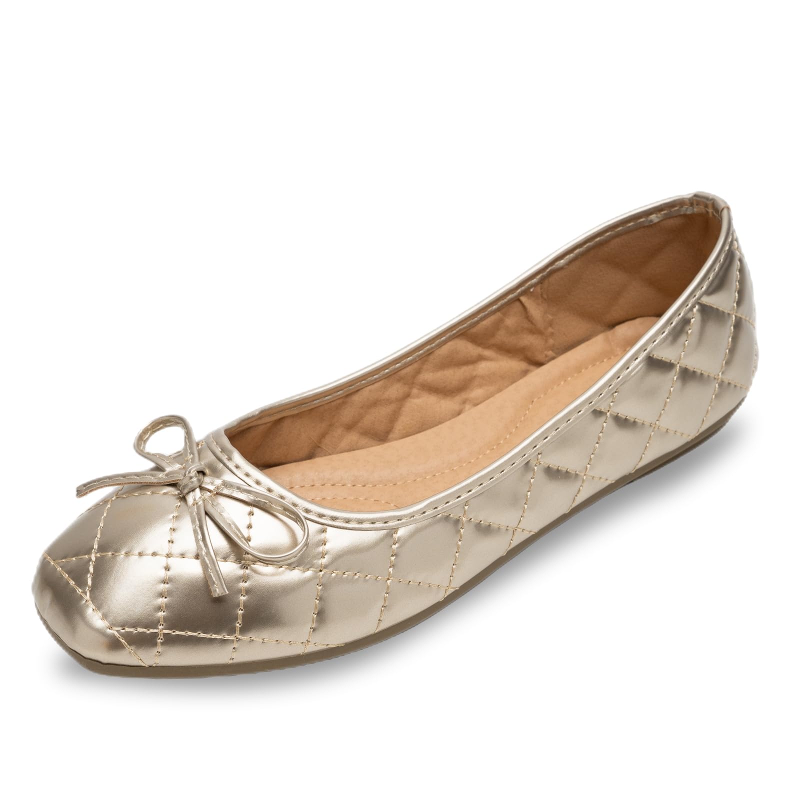 SIXTH STREETWomens Sxt 029 Gold Ballet Flat