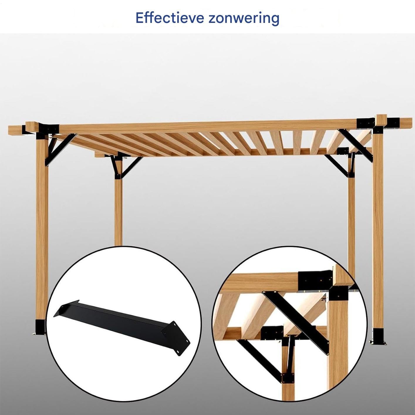 Pergola Soportes Soporte Pergola de 45 Grados 2 Piezas