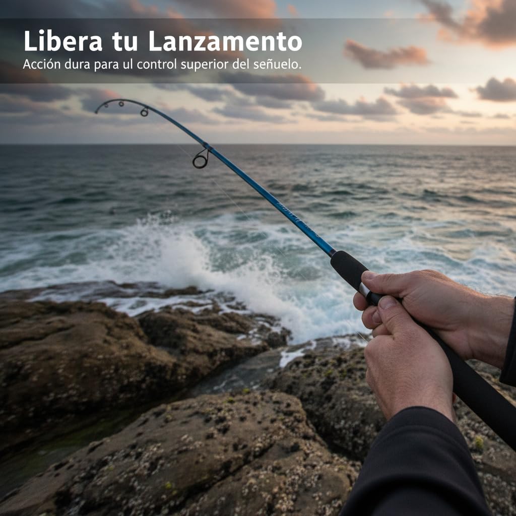 Canna da Pesca Lure Rod Azione Rigida, 2.4 metri
