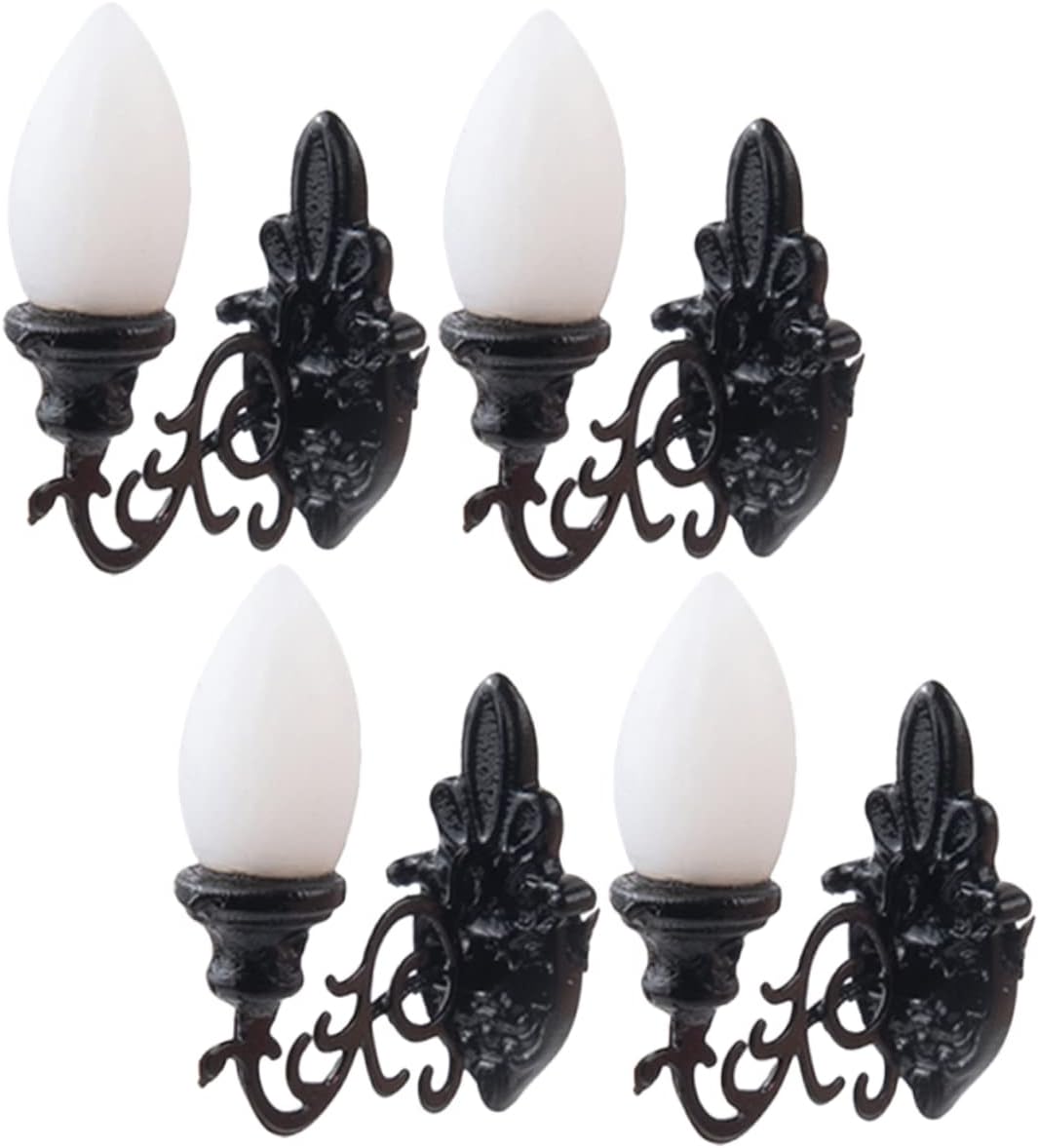 OFFSCH 4pcs Dollhouse Wall Light Miniatures Battery Wall
