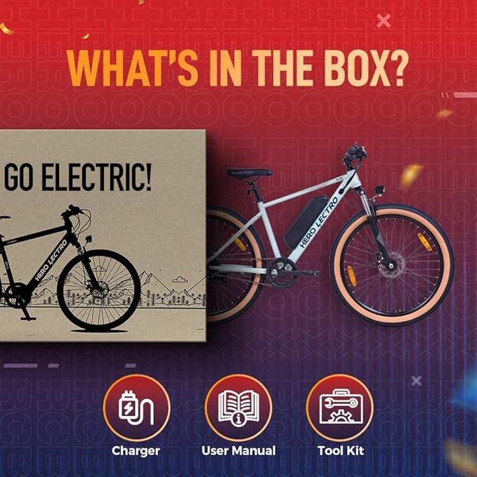 Image of Hero Lectro Y5 27.5T Single Speed Electric Cycle | 250W Motor | 10.4Ah Battery | Speed Upto 25 Kmph | Range Upto 60 KM on PAS with Detachable Battery | SEMI Assembled Assembled Cycle Green