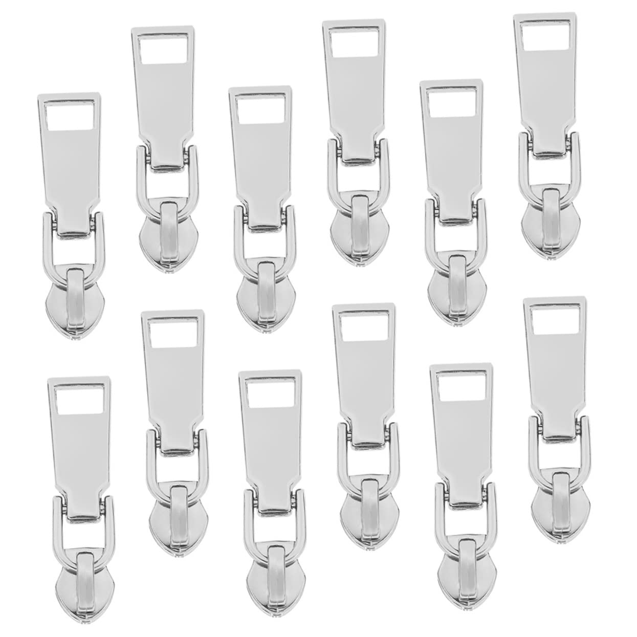 Beatifufu 20Pcs Durable Zinc Alloy Zipper Pull Tabs for Bags Backpacks Luggage Easy Installation Zipper Supplies for Crafting and Repair