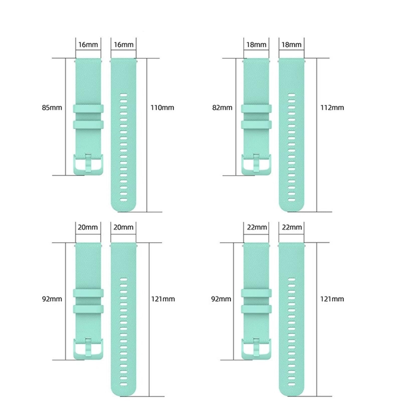 Silikonowy pasek do zegarka z szybkim zapięciem, 16 mm, 18 mm, 20 mm, 22 mm, szary, 18 mm