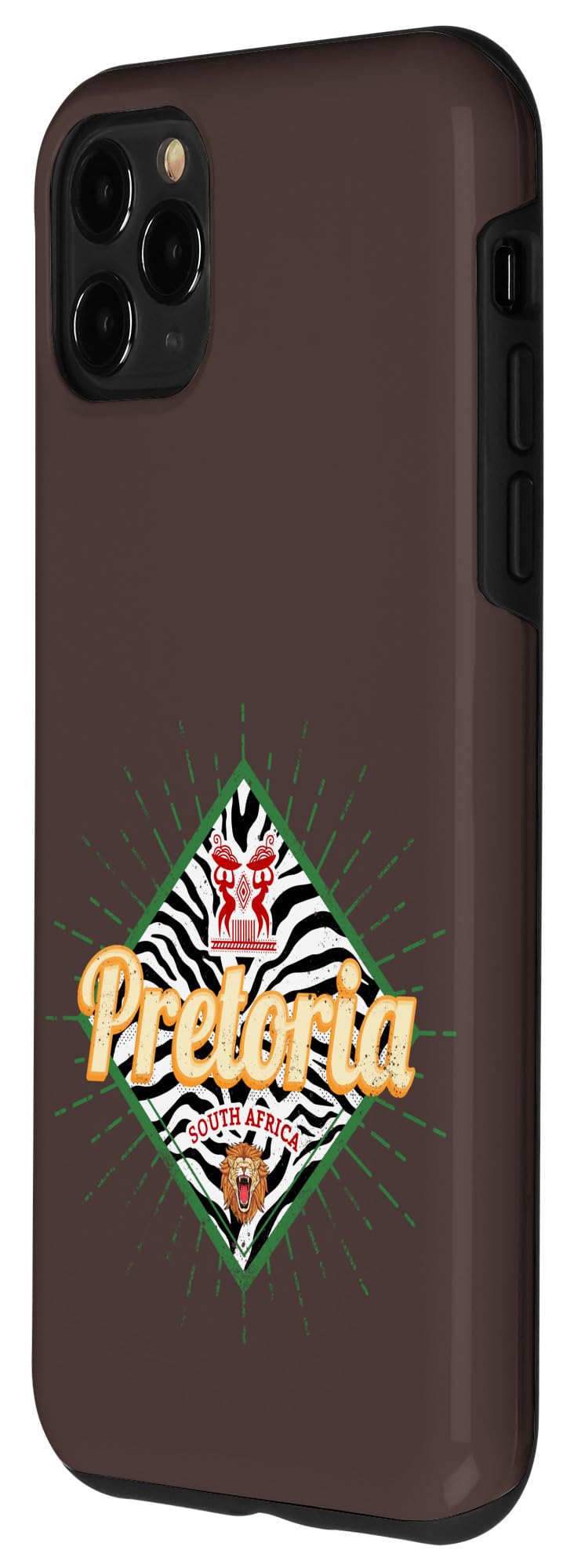 iPhone 11 Pro Max Pretoria South Africa Retro Zebra Vintage Safari Souvenir Case - Image 2