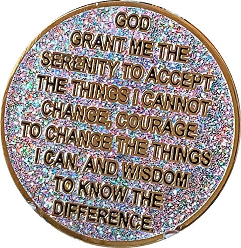 Medalhão AA Reflex Aniversário Funfetti Prata Glitter Banhado a Ouro Color Chip