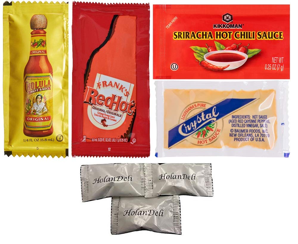 (pack of 40) Frank's RedHot, Cholula, Crystal, Tabasco