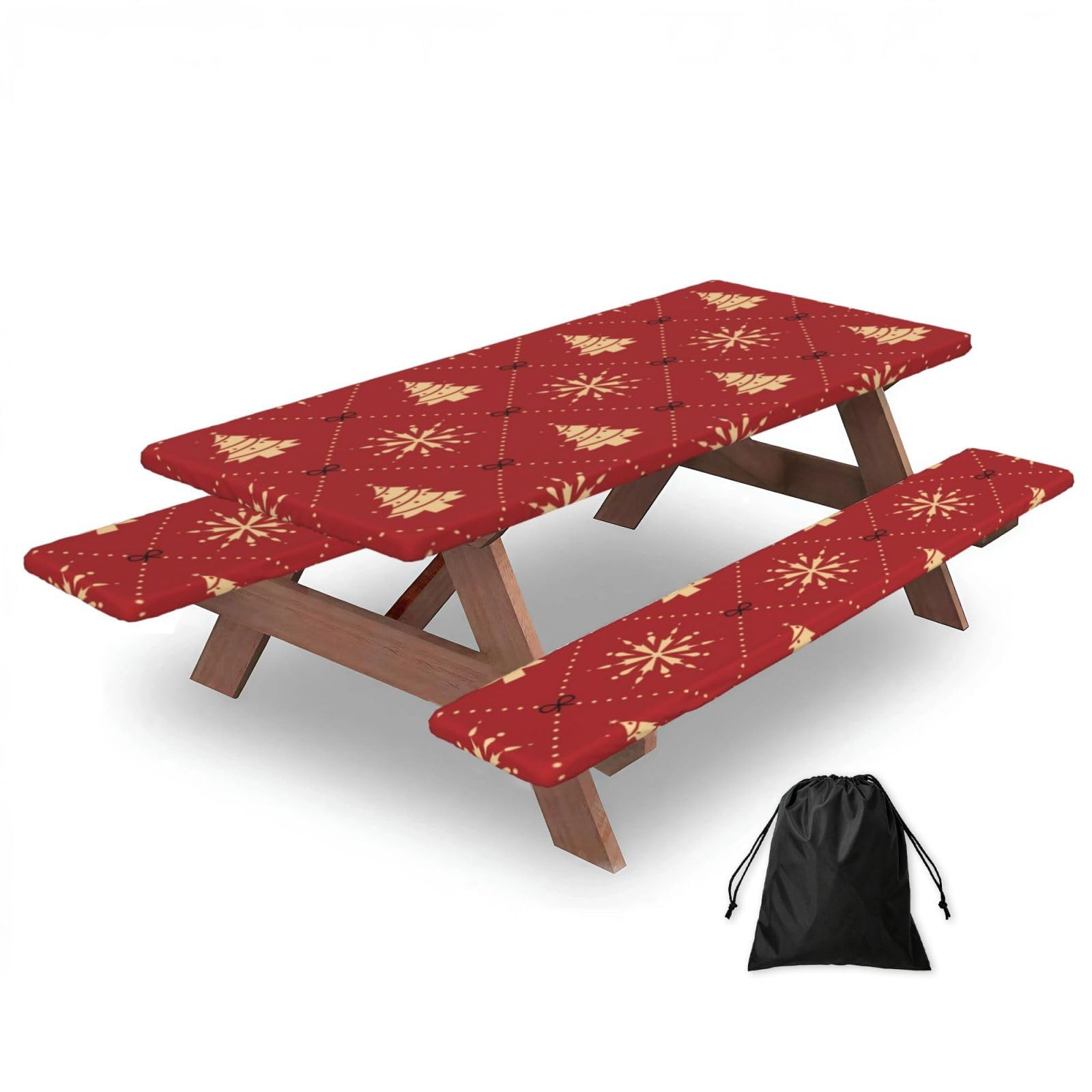 Manteles elásticos ajustables de elastano lavable para mesas de patio de 6 pies