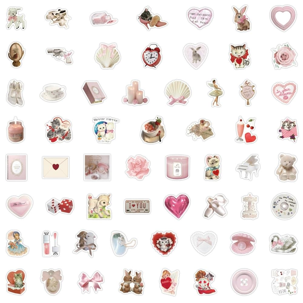 100 Pcs Coquette Stickers for Water Bottle Waterproof Sticker for Laptop Skateboard Phone Car Decals for Teens Adults for Party Favors Supplies Decor (Coquette Stickers) - Image 4