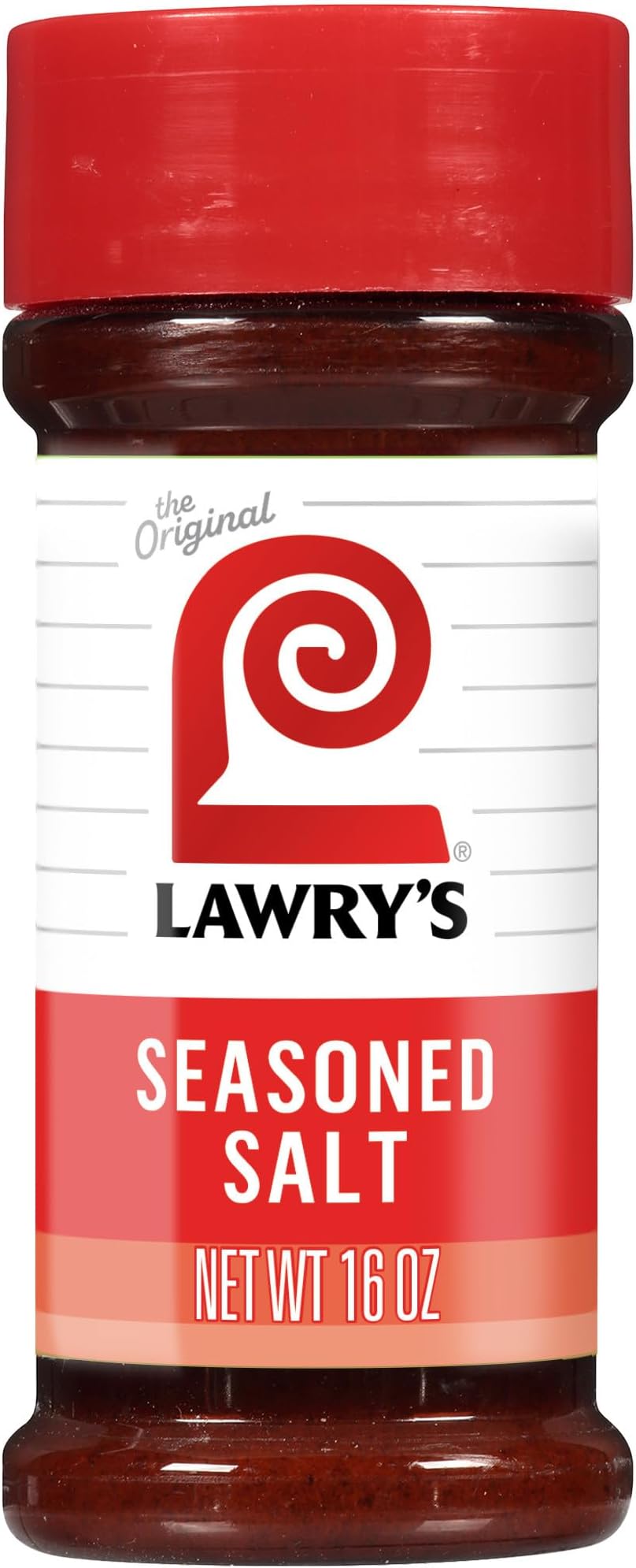 Lawry’s Seasoned Salt, No MSG Added, Kosher Certified, Staple, Versatile, All-Purpose Seasoning to Shake on Beef, Pork, or Poultry, 16 oz