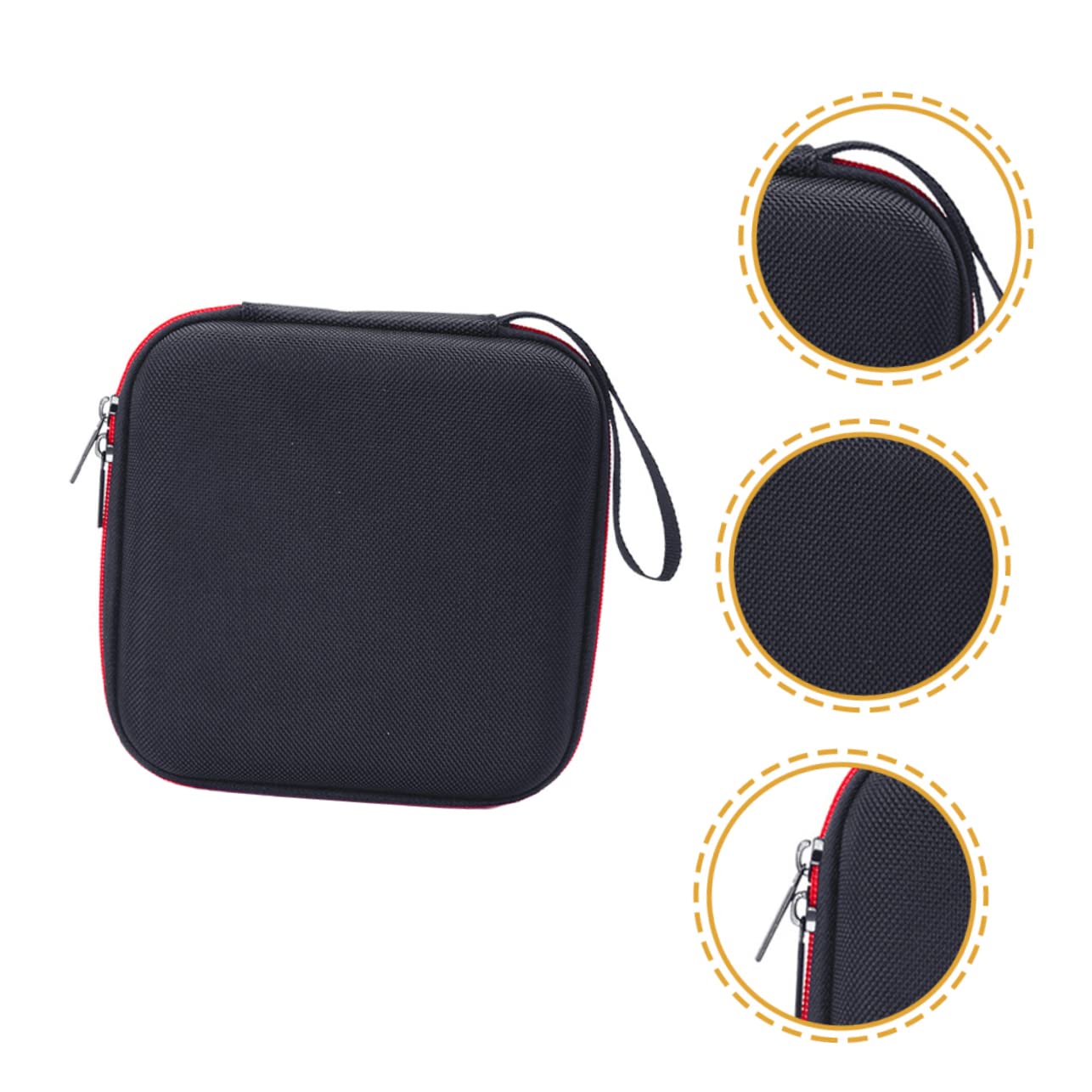 HEMOTON Pochette de Rangement Résistant aux Chocs Toucher Confortable Étui de Protection en Eva Noir Lecteur DVD pour Écouteurs et Câbles USB en Voyage