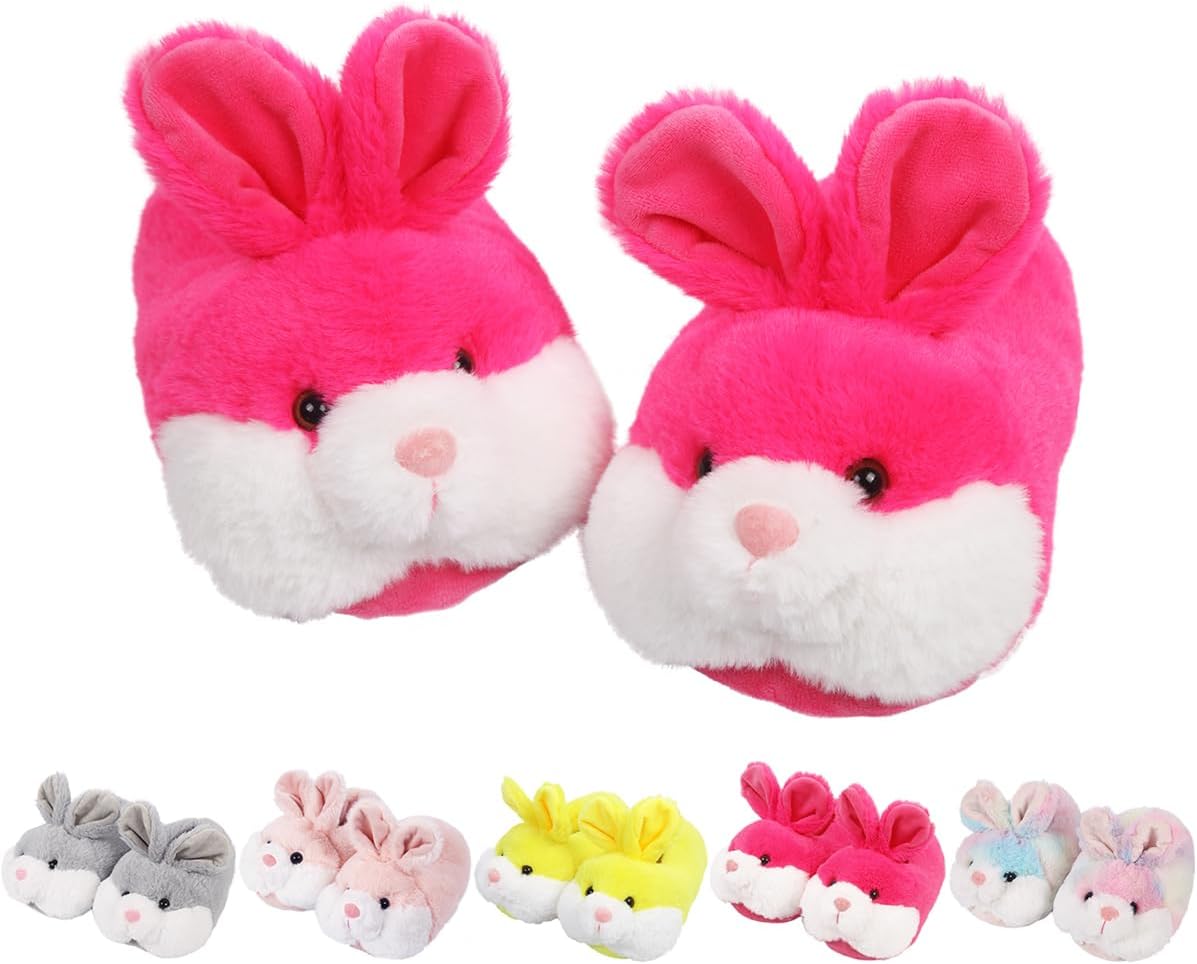 Caramella Bubble Kids Classic Bunny Slippers,Cute Animal Anti Slip House Shoes for Boy and Girl,Rabbit Slippers
