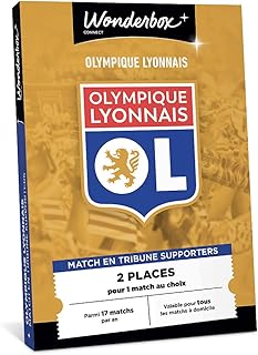 Wonderbox Connect - Coffret Cadeau - Olympique Lyonnais Supporter - 2 places pour 1 match au choix - Parmi 17 matchs par an, valable pour tous les matchs à domicile - Validité 27 mois