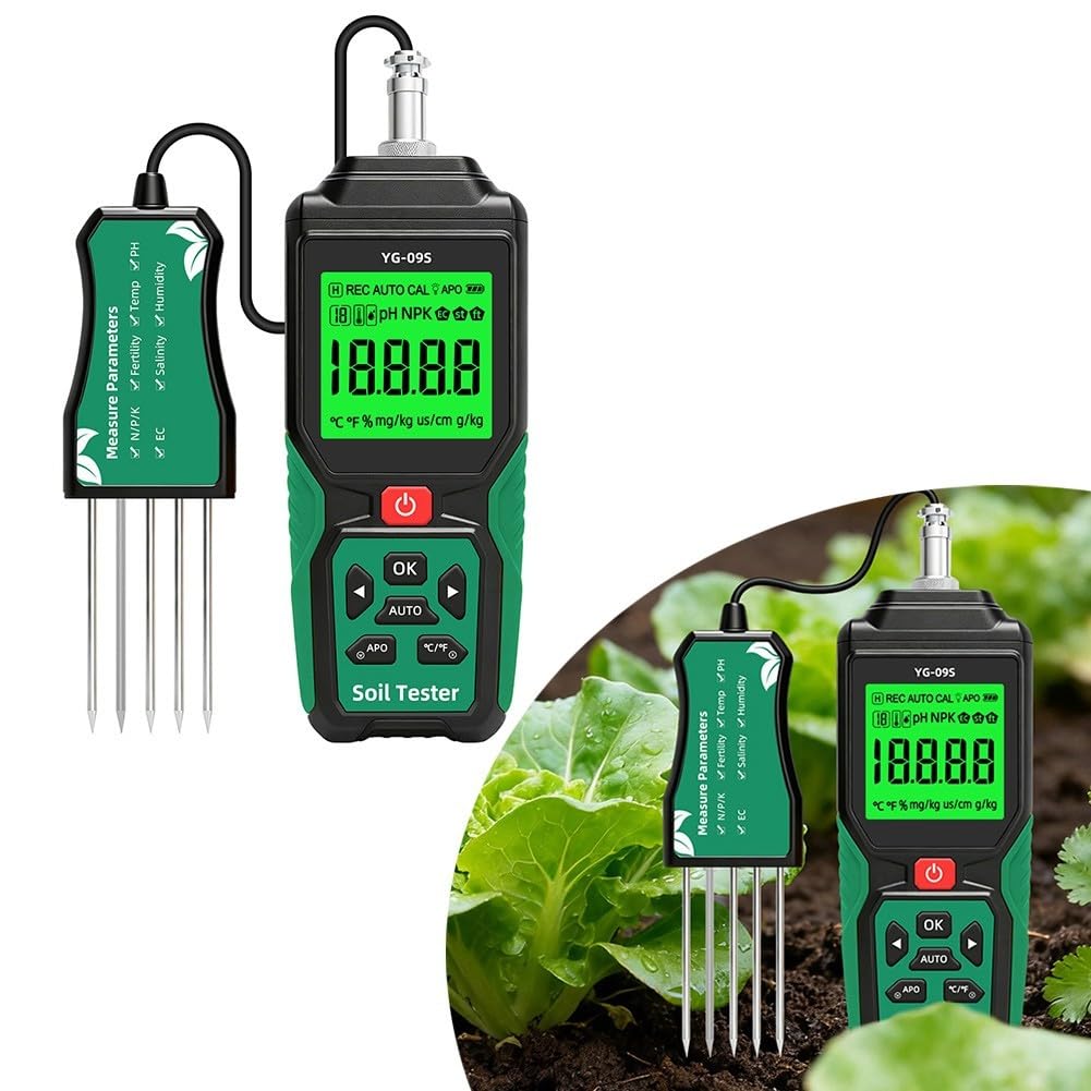 9-in-1 Bodenmessgerät Digital NPK pH Feuchte Temperatur