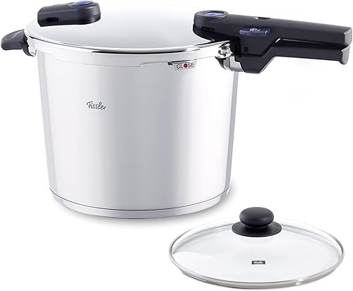 fissler Vitaquick juego de sartenes a presión con tapas de vidrio 25 cuartos de galón Acero