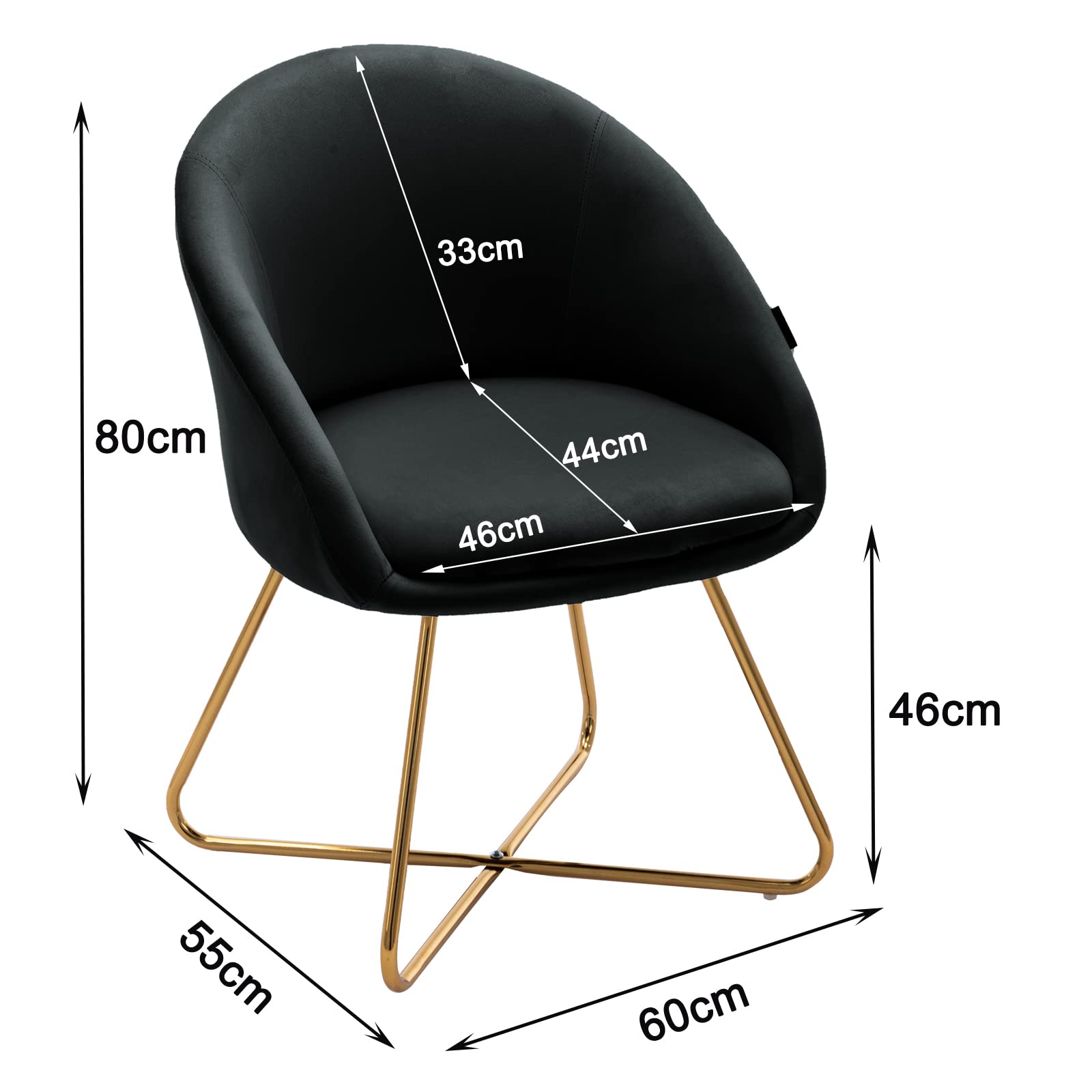 Amazon｜Altrobene ダイニングチェア ゴールド脚付き チェア 