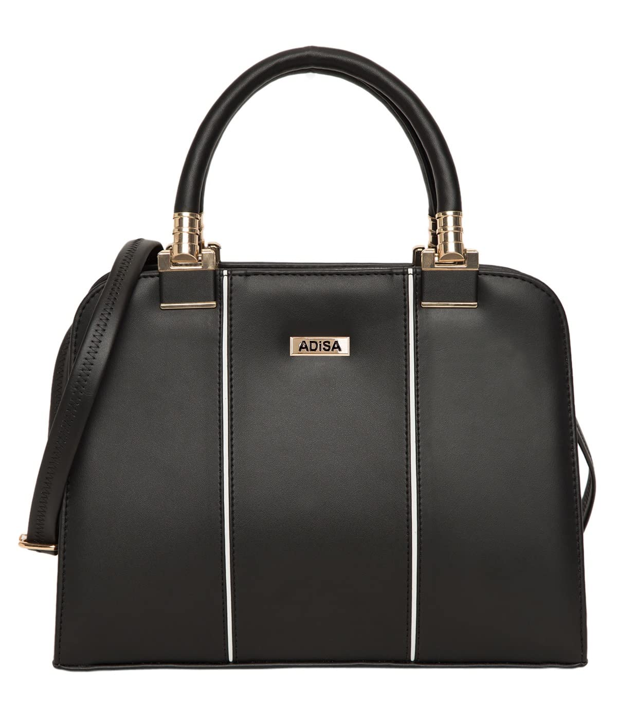 ADISA two tone handbag shoulder bag for women and girls with sling belt (Black) (B0C6M8NGJ3) Amazon Price History, Amazon Price Tracker
