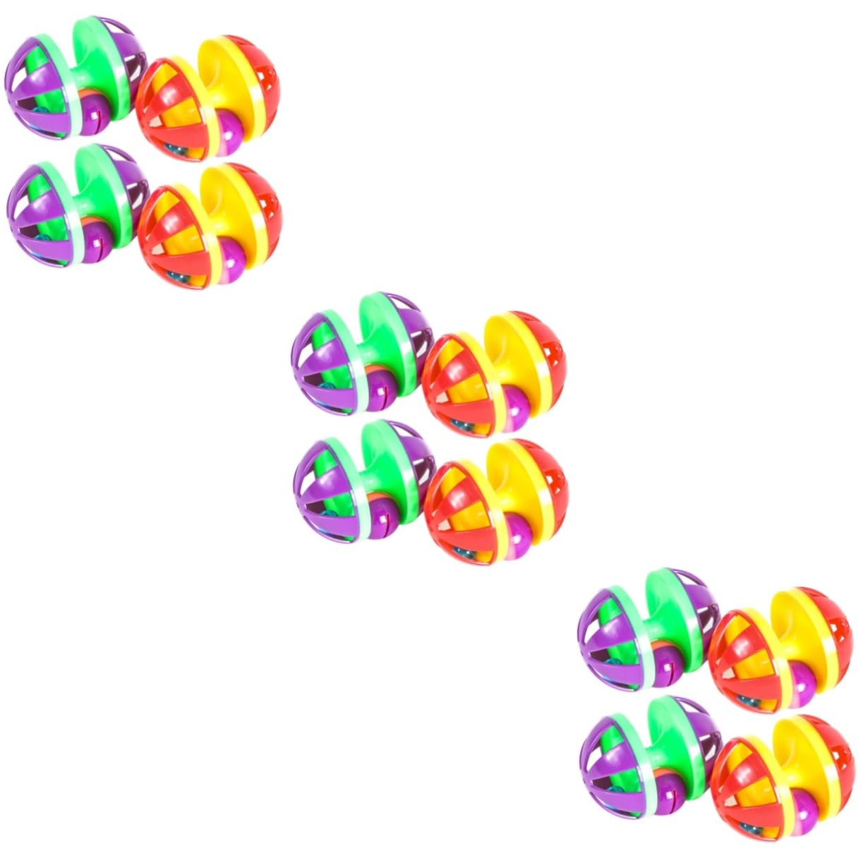 Didiseaon 12 Piezas Juguetes para Mascotas para Gatos con Cascabeles Suministros para Mascotassuministros para Mascotas Juguete para Gatos Campanillas Pelota De Juguete Gatito