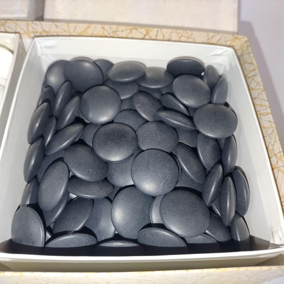 蛤碁石 那智黒石 38号碁石 白179個 黒181個 特大碁筍 /