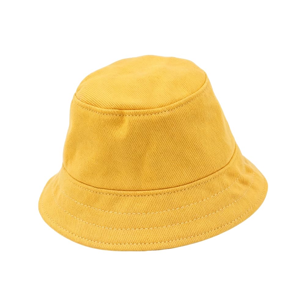 DICOSMETIC Mini Bucket Hats for Dolls 9x5cm Tiny Fisherman Caps Yellow Mini Doll Hat Miniature Summer Bucket Hat for Dollhouse Decoration Dress Up Accessory Dollhouse Miniatures