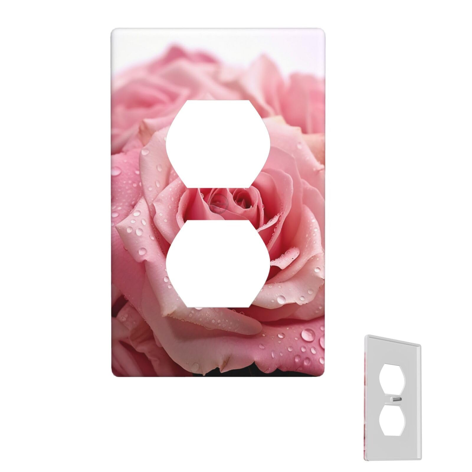 Wall Plate Duplex Outlet Covers Single Toggle 1-Gang Wall Plate Covers Roses Light Switch Cover Decorative Electrical Faceplate Light Switches for Kitchen Bedroom Decor 4.5" X 2.76"