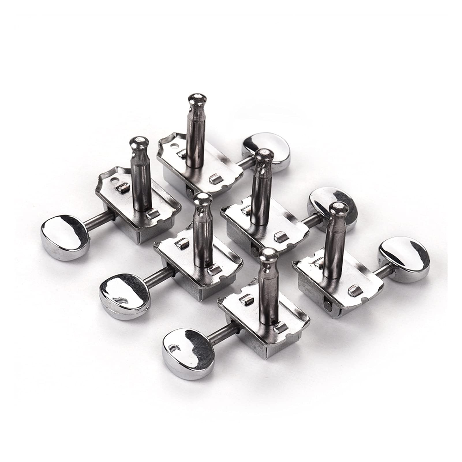 Clavijas Afinación 6 Sintonizadores De Bloqueo De Guitarra Semiculcidos En Línea Tuning Pegs Máquinas Cabezales Conjunto para S T Tele Electric Guitar