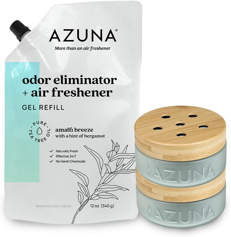 Azuna Air Freshener & Odor Eliminator Gel 2 Room Kit