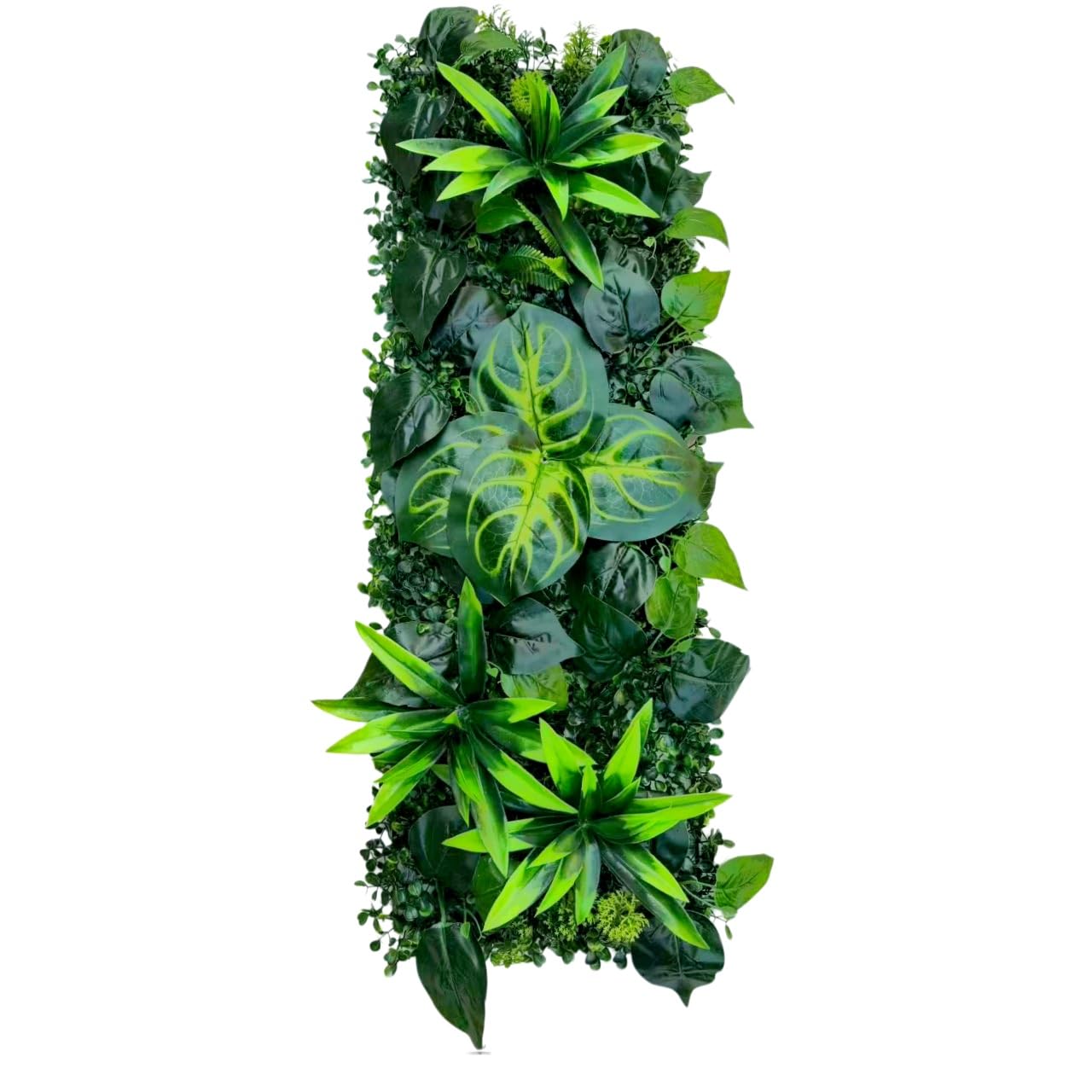 Bprtcra - Artificial Plant Wall Panel, Wall Decor, Faux Plants, Artificial Hedge for Garden, Terrace, Indoor, Outdoor, Decorative Green Wall without Maintenance, 25 x 70 cm