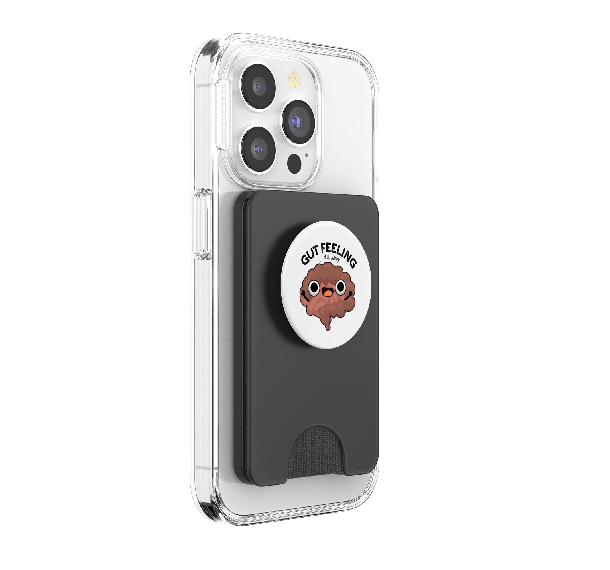 Gut Feeling Funny Anatomy Jeu de Mots PopSockets PopWallet pour MagSafe