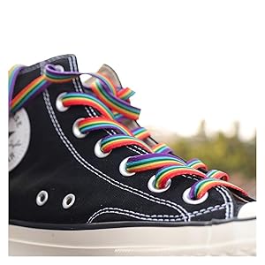Amazon.com: Colorful Shoe Laces Flat Rainbow Shoelaces For