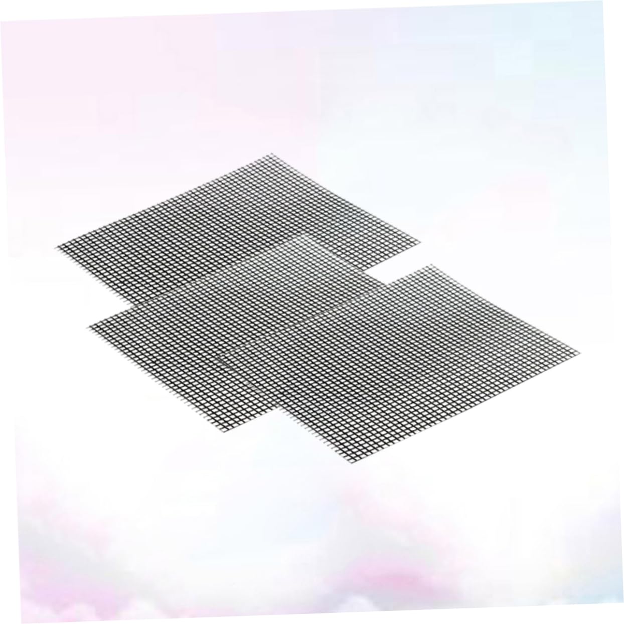 Abaodam 3Pcs Non Stick Grill Solid Mat Reusable Barbecue Grid Mats for Easy Cleaning Fits All Grills for Vegetables and Meat Baking BBQ Tool