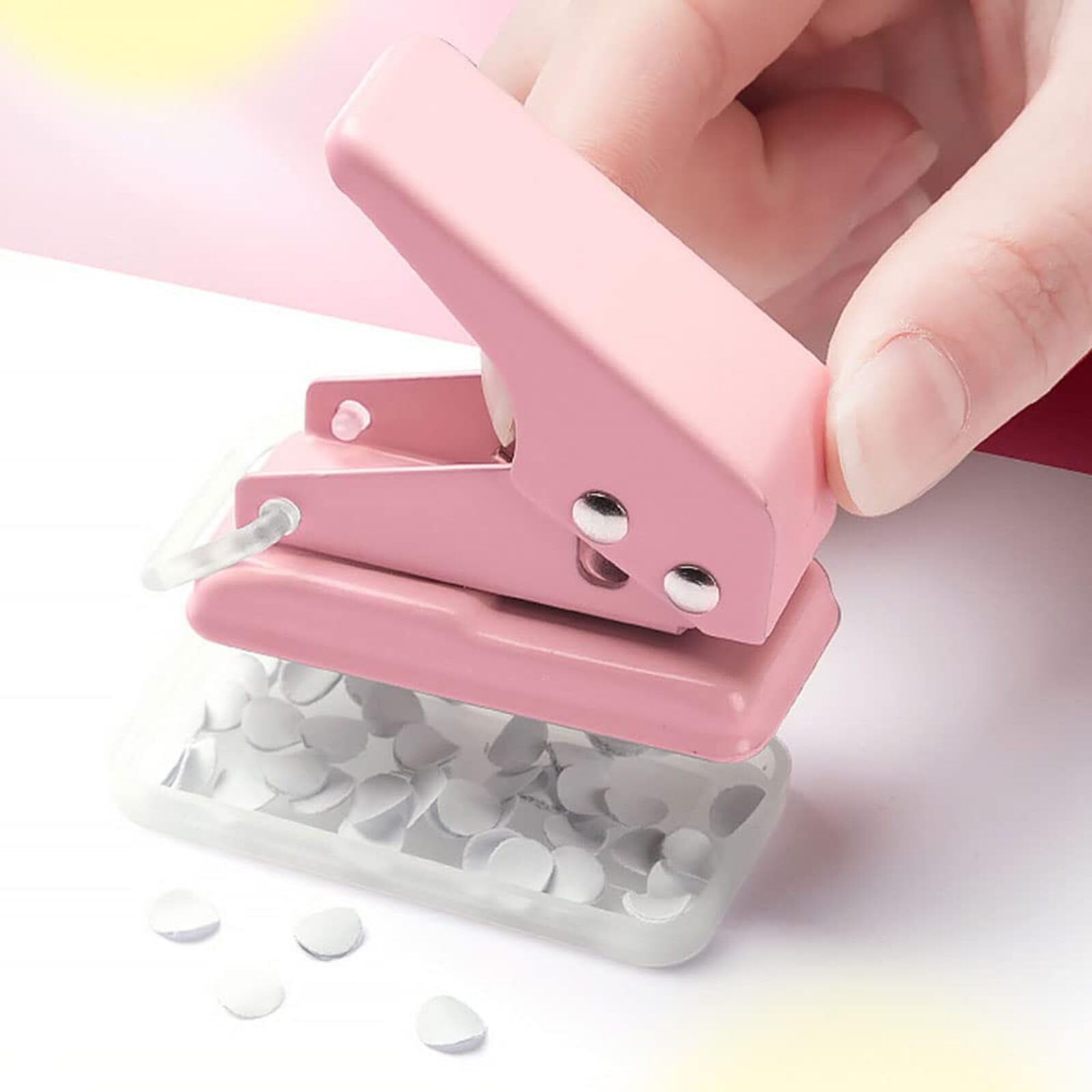Hole Punch Mini Handheld Portable Puncher Single Hole Puncher Perforator 10 Sheets at One Time for Paper Card Tag.hole puncher mini - Image 3